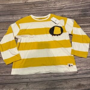 Next Kids Yellow and White Striped Long Sleeve Tee